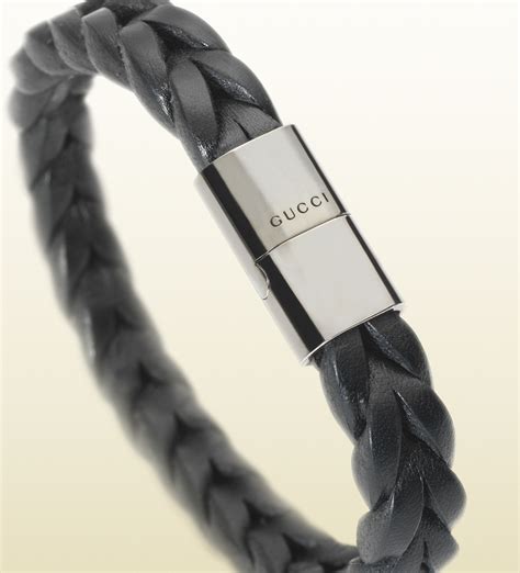 gucci' bracelet mens leather|gucci chain bracelets for men.